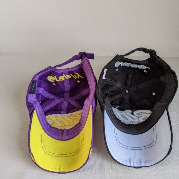 Bat Gaphy Distressed Look Adjustable Baseball Cap Hats (Set of 2) - Picture 7 of 11